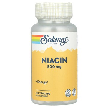 Solaray, 煙酸，500 毫克，100 粒素食膠囊