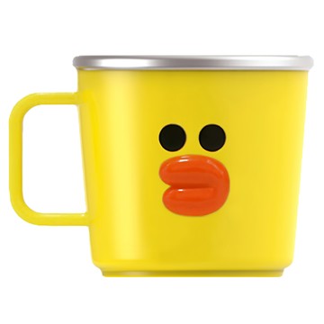 LINE FRIENDS 3D立體不鏽鋼水杯 225ml 304不鏽鋼材質  小雞 黃色  1組