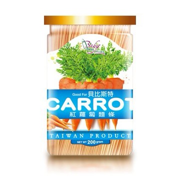 貝比斯特 蔬果寶寶麵條-胡蘿蔔口味 200g/瓶【悅兒園婦幼生活館】