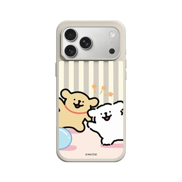 iPhone 17 Pro Max SolidX 貝殼灰 - Maltese線條小狗 - 跟線條小狗一起玩吧