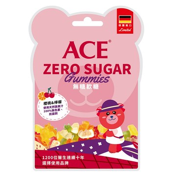 [家速配]ACE ZERO SUGAR Q軟糖(櫻桃檸檬)40g克 x 1Bag袋【Mia C'bon Only】