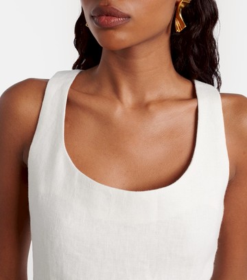 Posse Effi scalloped linen tank top
