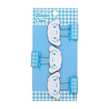 【震撼精品百貨】大耳狗_Cinnamoroll~日本SANRIO三麗鷗 大耳狗造型長尾夾3入組-格紋款*61542