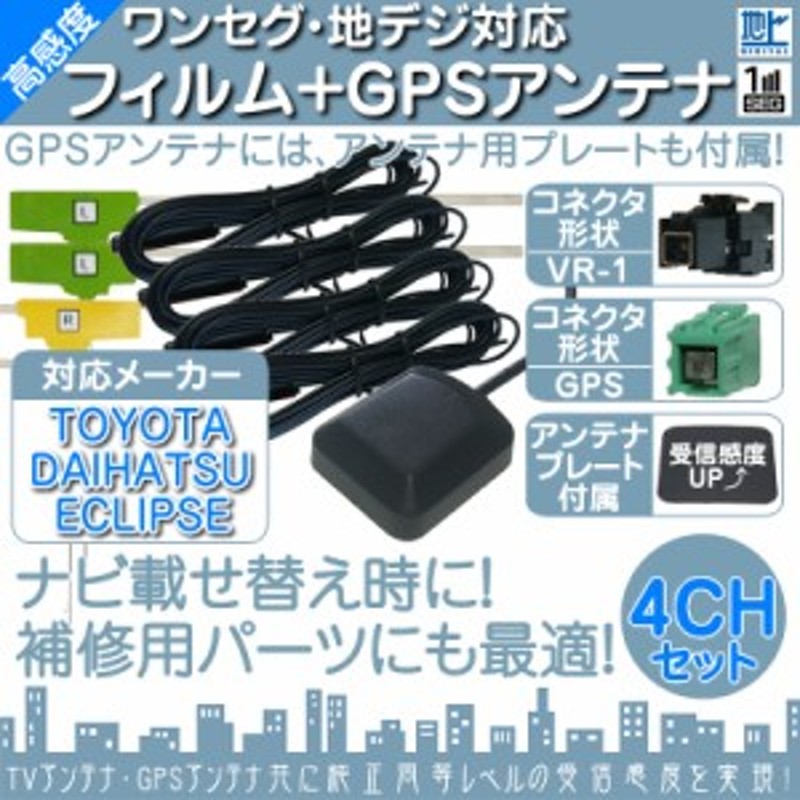 NHZT-W58 NHZN-W59G NSZT-W60 他対応 地デジ フルセグ フィルムアンテナ VR1 4本 + GPSアンテナ セット 通販  LINEポイント最大1.0%GET | LINEショッピング