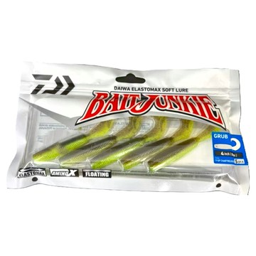 DAIWA 軟蟲 BaitJunkie GRUB WHITEWASH GLOW 4吋  綠色  1組