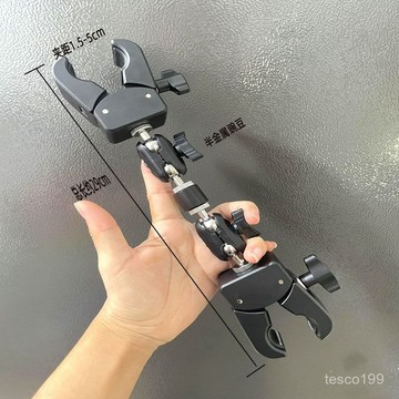 🔥臺灣出貨🔥雙頭鉗夾大號豌豆莢360旋轉自行車騎行燈夾手電筒支夾戶外便攜