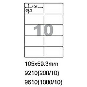 【文具通】阿波羅9610影印自黏標籤貼紙10格 100入 P1410339【APP滿額下單4%點數(單一帳號最高1500點)】5/31止