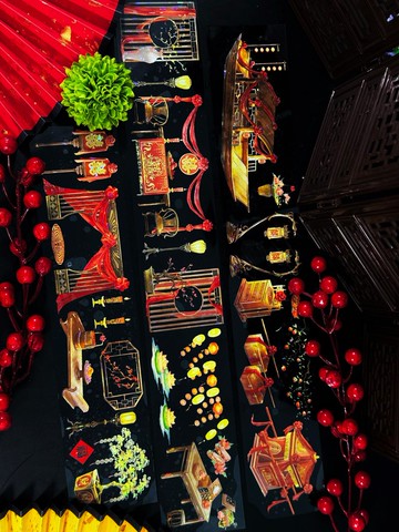 金妝迎喜 PET 紙膠帶 白墨貝殼光 10米卷