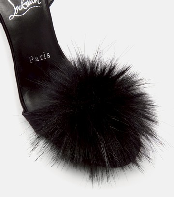 Christian Louboutin Patapompom 100 crêpe satin sandals