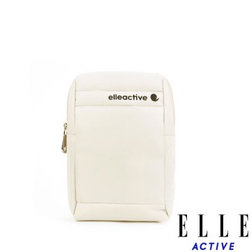 【ELLE Active】活力隨行系列-隨身側背包/斜背包/腰掛包-小-米白色