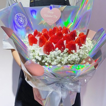 炫彩太空UNICORN草莓花束大型