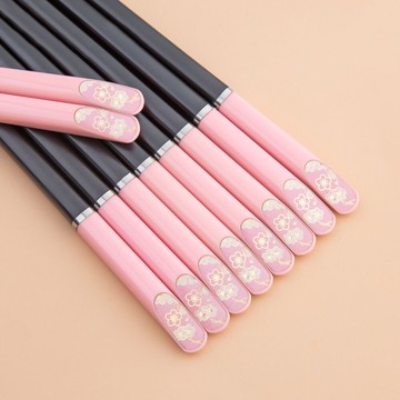 合金筷子家用高檔防滑防霉耐高溫不發霉高顏值可愛網紅輕奢風快子