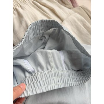 魔薇家 撿漏輕盈萊賽爾天絲+亞麻松緊腰直筒休閑闊腿褲香蕉褲女夏