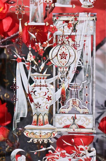 梅映寒闕 PET 紙膠帶 貝殼光 5米卷