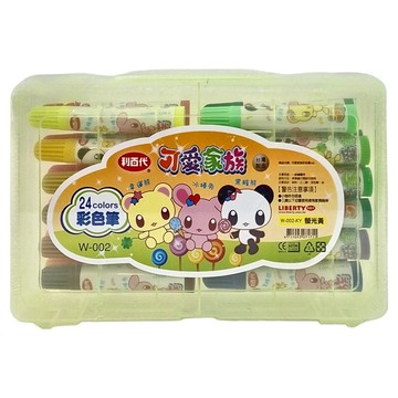 LIBERTY 利百代 可愛家族 彩色筆 Set 24色 2mm圓尖筆尖 粗細適中筆桿  1盒