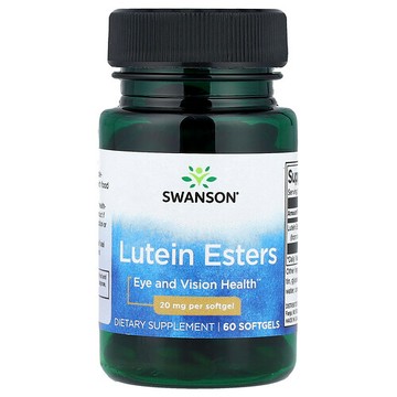 Swanson Vitamins, 葉黃素酯，20 毫克，60 粒軟凝膠