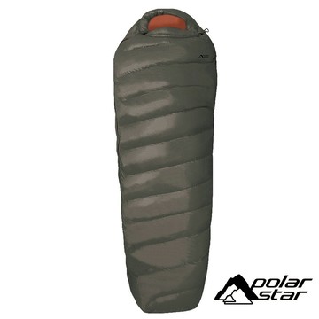 【PolarStar】頂級羽絨睡袋 600g - 220x80x52cm『灰/橘』P23721 露營.登山.戶外.度假打工.背包客.自助旅行.居家