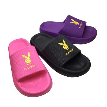 PLAYBOY一體成型厚底拖鞋平底拖女拖PY970