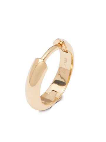 Lizzie Mandler Fine Jewelry - 18kt yellow gold Chubby huggie earrings - men - 18kt Yellow Gold - One Size - Black