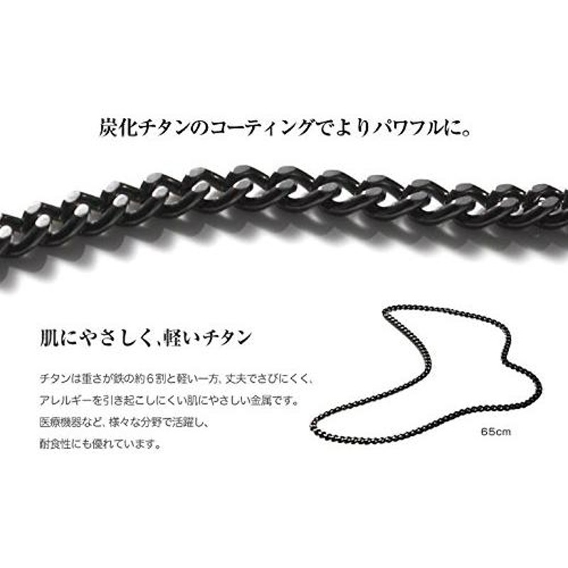 正規品】 Phiten | 炭化チタン チェーンネックレス | 65cm | 約20g
