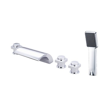 大巨光 浴用檯面雙槍水龍頭_5件式(TAP-112117)4分