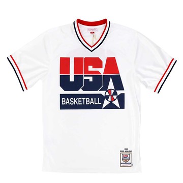 M&N 92 Dream Team投籃熱身短T #11 Karl Malone