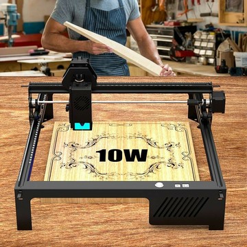 免運 公司貨 切割機 雕刻機 10W激光雕刻機金屬亞克力皮革樹葉子刻字切割機便攜式定制打標機 可開發票 全館五折 工廠現貨直銷 新品特價 m11171