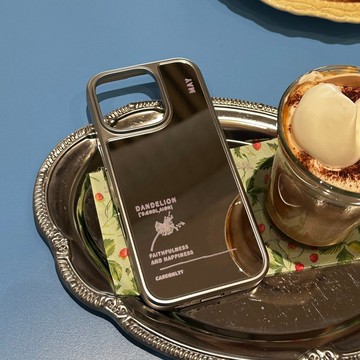 【誕生花系列】May 五月 銀色電鍍框鏡面手機保護殼