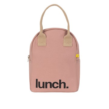 拉鍊隨手袋【奶油粉】-加拿大Fluf有機棉