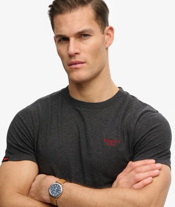 Superdry Men's Essential Serif Logo Embroidered T-shirt Black Size: XL