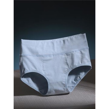 4條女士純棉內褲舒適中腰包臀棉質面料高腰提臀透氣收腹三角褲頭