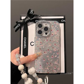 適用蘋果16ProMax手機殼新款iPhone17pro鏡頭全包15plus韓系ins清新滿屏小花13女款14個性高級感12掛繩保護套