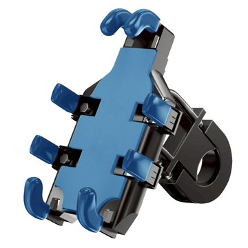 摩托車減震手機支架 Set 2入 阻尼升級6.0  藍色  8爪