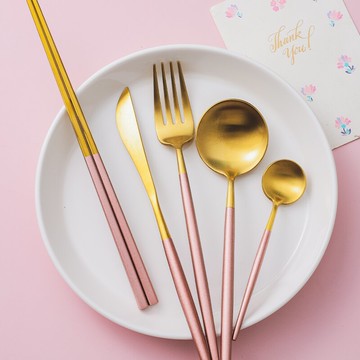 家用網紅ins牛排刀叉盤子套裝304不銹鋼西餐餐具刀叉勺兩三四件套