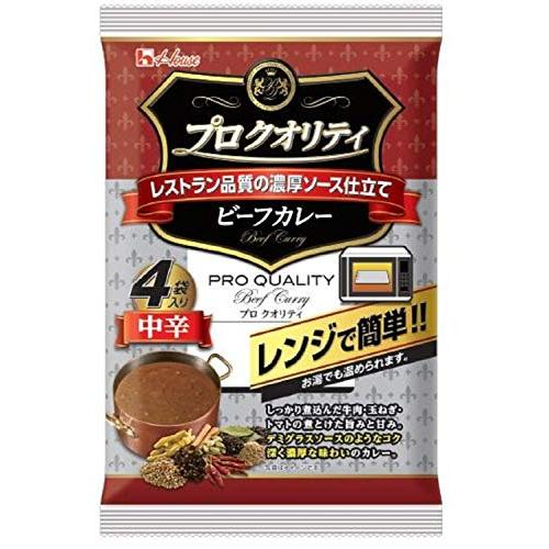 ハウス プロクオリティ ビーフカレー 4袋入り 中辛 680g ×6袋