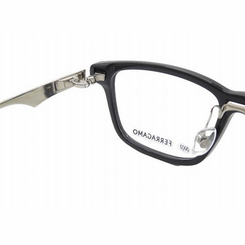 Ferragamo メガネケース 9999 黒　フェラガモメガネ拭き 999.9（アイウェア） 999.9×Ferragamo メガネ コラボ SF9002N