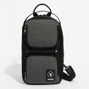 PLAYBOY - 直立單肩背包  Explore系列 - 灰色/142-5601-05-7