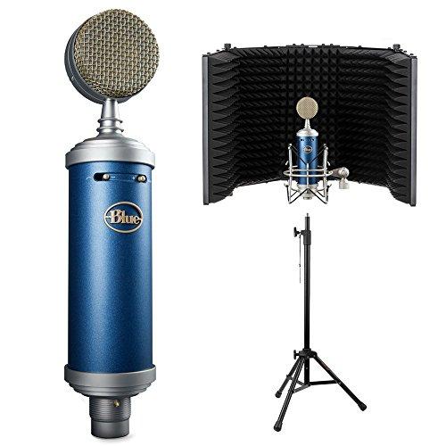 Blue Bluebird SL Large-Diaphragm Condenser Studio Microphone with Auray RF-5P-B Reflection Filter and RFMS-580 Reflection Filter Tripod Mic