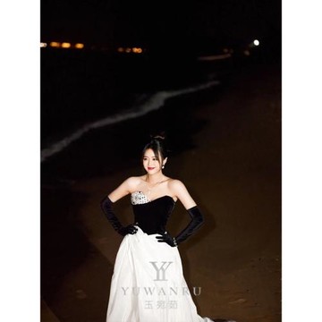 成人禮晚禮服2025新款高級感氣質名媛生日聚會畢業禮服裙聲樂藝考