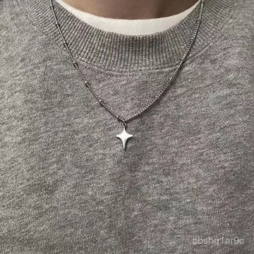 📿限時下殺📿鈦鋼項鏈 2025新款輕奢設計四芒星項鏈女甜酷簡約氣質鎖骨毛衣鏈