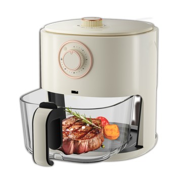 【SONGEN松井】日系晶鑽可視玻璃氣炸鍋/烤箱/烘烤爐(SG-500AF-W)