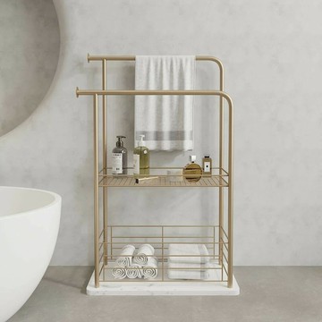 北歐浴室衛生間落地毛巾架置物架洗手間浴巾架立式簡約衣服收納架