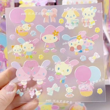 人氣新品💕花小兔周邊 花小兔貼紙 三麗鷗 日系花小兔卡通貼紙 美甲貼紙 高顏值防水diy手機殼 水杯 裝飾貼
