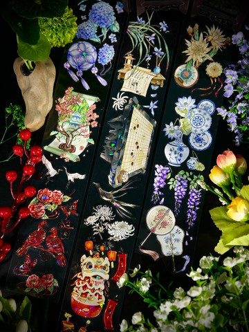 絕代芳華 PET 紙膠帶 白墨 貝殼光 10米卷