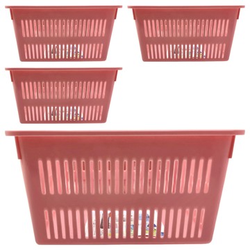 JUSKU 佳斯捷 A5長今收納籃 4236 215g  20.5 x 26.8 x 14.5cm  顏色隨機  4個