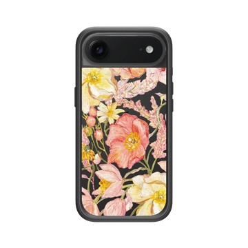 iPhone Air Mod NX -邊框背蓋組合 (相機按鈕) 黑 - Emerald - 粉紅朝日