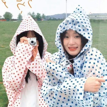 💥夯爆了💥新款雨衣成人旅遊外穿男女全身加厚波點雨披戶外登山【急速發貨】