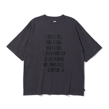 日本限定POLER ROLL DOWN RELAX FIT TEE 寬鬆短袖T恤 炭灰 - M