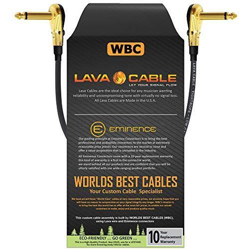 オーディオ ケーブル |WORLDS BEST CABLES Lava Tightrope (Black) 10 Inch Guitar Ba