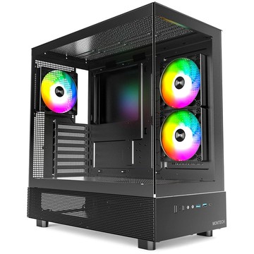 MONTECH XR 全景玻璃透側機殼 黑色